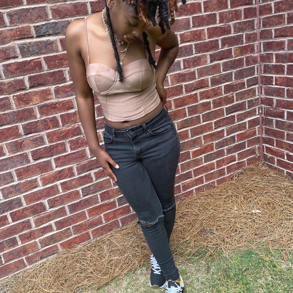 Brown corset top only been worn once . Size medium